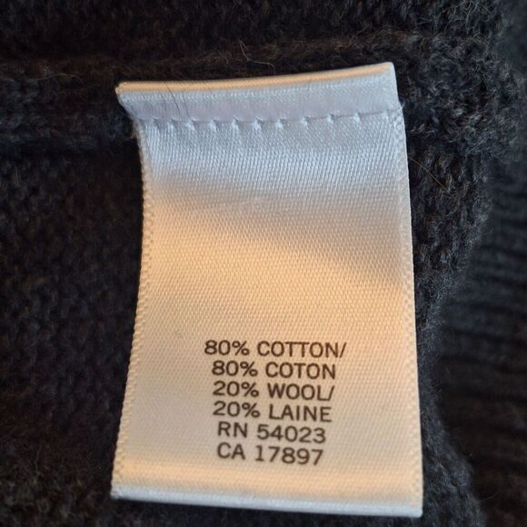 Banana Republic Zip Button Gray Cardigan Sweater Jacket Cotton Wool Academia L - Picture 5 of 16